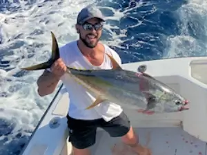 Angler vacationing in Wanchese caught this yellowfin tuna.