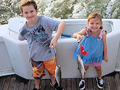 Two children enjoyed catching these spanish mackerel on a four hour near shore charter.