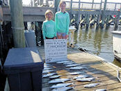 Two young anglers enjoyed a fish catching day on a 3/4 day inshore trip.