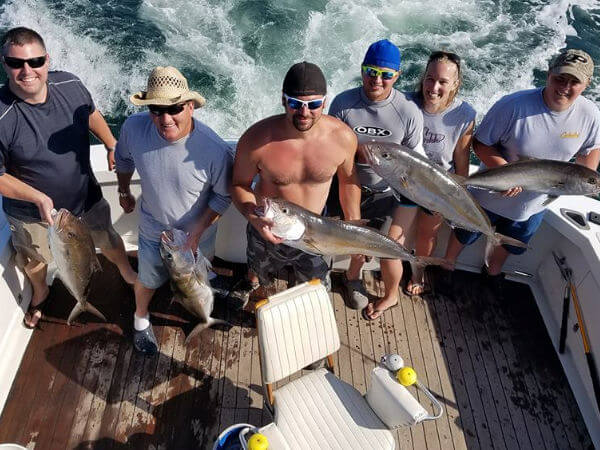 Charter group with a really nice inshore catch of amberjack.